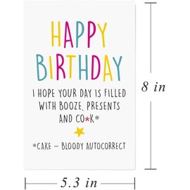 Best Friend Birthday Card,Funny Birthday Cards For Her Girlfriend Women
