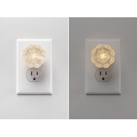 GE SleepLite Jewel LED Night Light, Plug-in, Always on, Amber, UL-Certified, Energy Efficient, Ideal Nightlight for Bedroom, Bathroom, Nursery, Hallway, Kitchen, 85881, 4 Pack