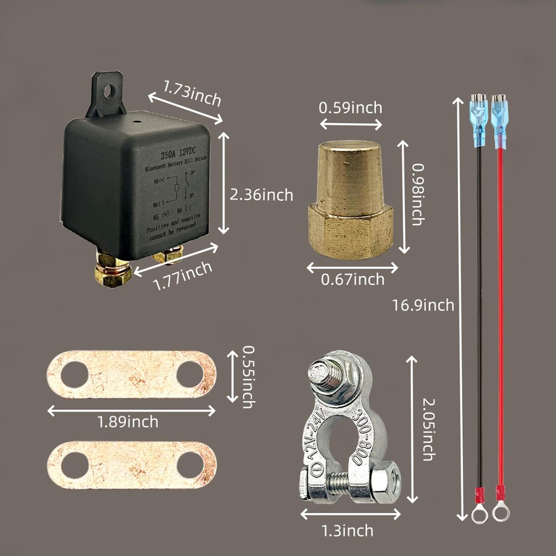 Bluetooth Battery Kill Switch Kit 12V 250A Battery Disconnect Switch