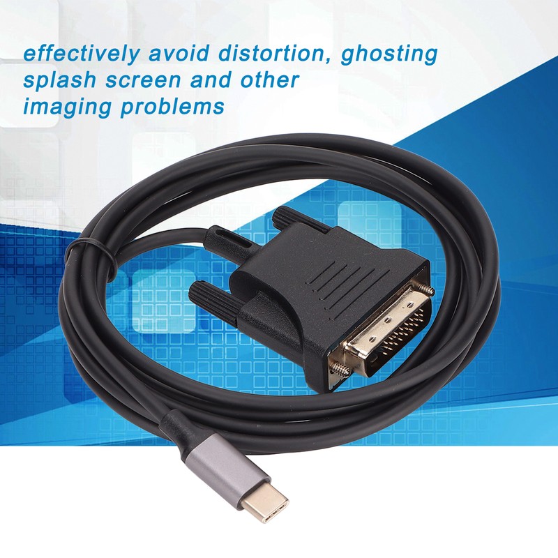USB C 3.1 to DVI Cable 190cm/74.8in Clear Stable Type