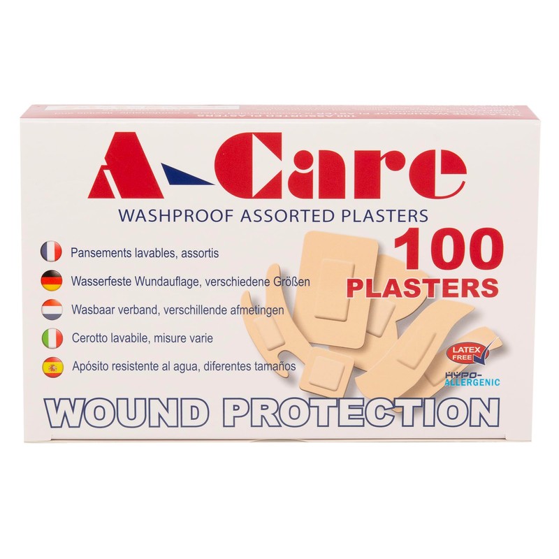 A-Care Washproof Assorted Plasters - Box of 100