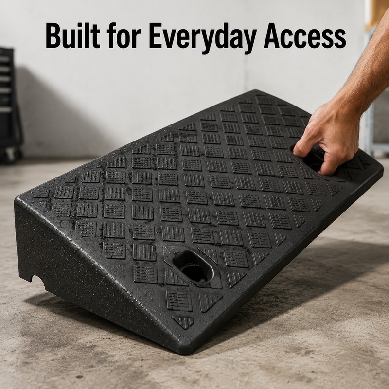 Portable Threshold Ramp for Wheelchairs, Scooters, Cars & Pets -