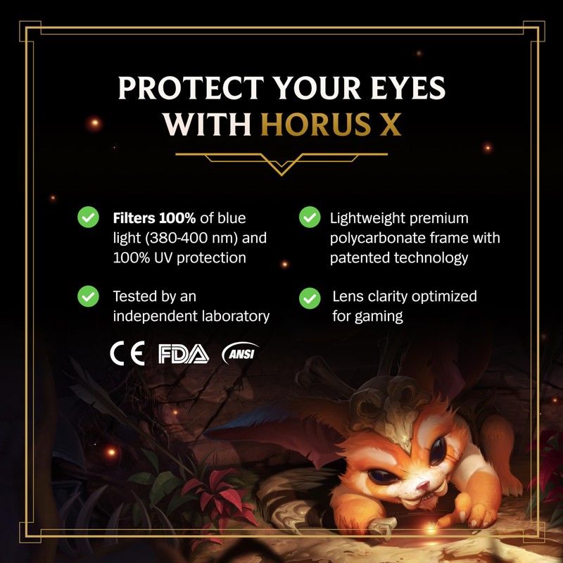 Horus X ® • Gaming Glasses • Blue Light Filter