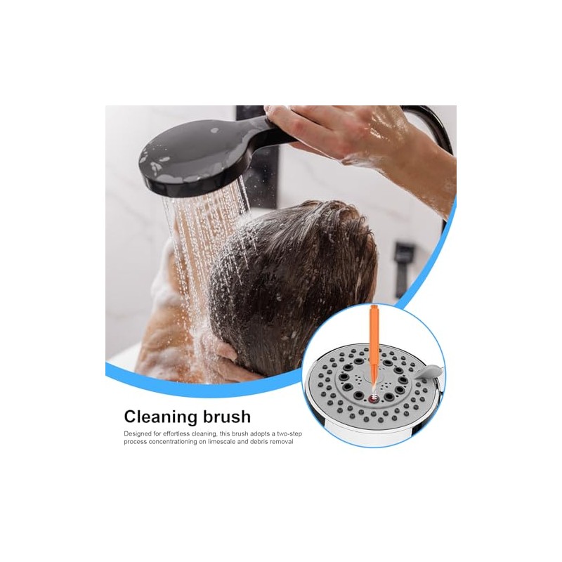 Duschreinigungsbürste – Reinigungspinsel für das Badezimmer | Set mit Duschkopf-Reinigungsbürsten