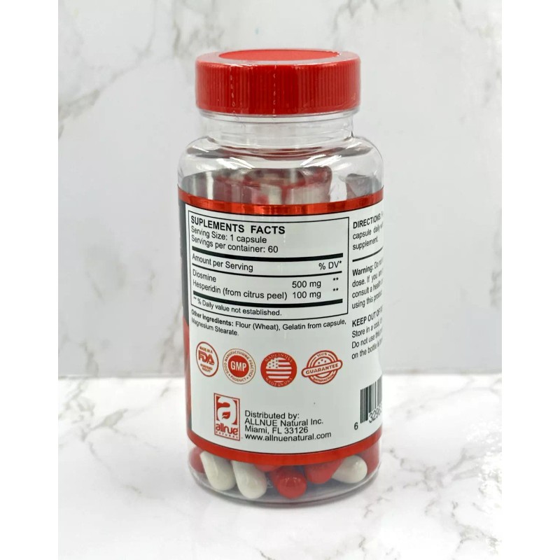 AllNue Natural Biocirculatory Diosmine & Hesperidin Prevent Varicose Spider Vein