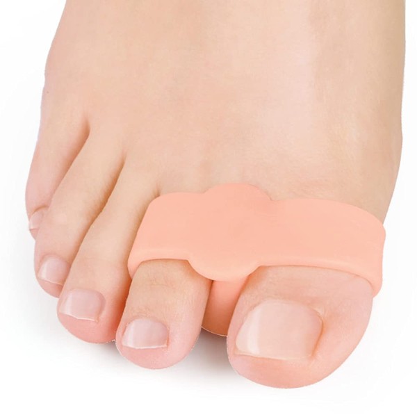 Kimihome Gel Toe Separator, Bunion Corrector with Double Loops, Prevents Big Toes from Inserting, Toe Separators Provides Relief from Overlap