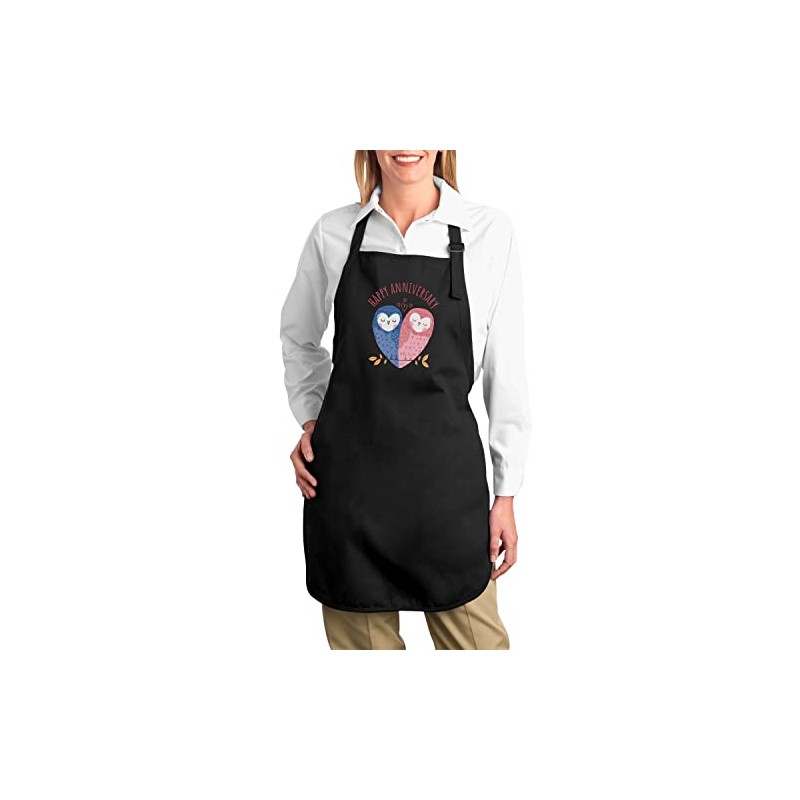 Fabulous Premium-Küchenschürze Schwarz Owl Anniversary Wedding Celebration Gift Ideas Couple