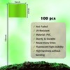 Zozen 100Pack Green Marking Flags, Writable/15x4x5 Inch, Yard Flags for