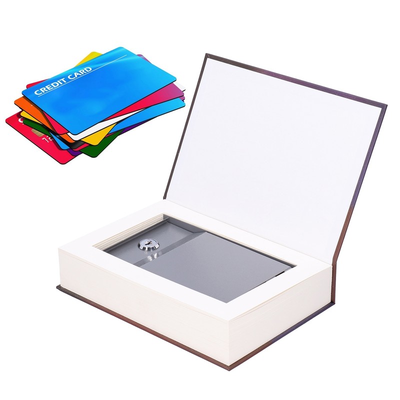 Safe Box Simulation Book Saving Box with Key for Cash
