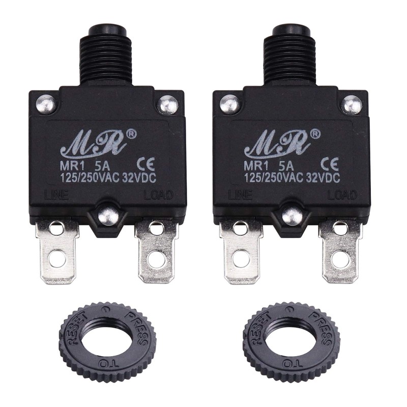 RKURCK 5 Amps Thermal Circuit Breakers, 125/250V AC 32V DC