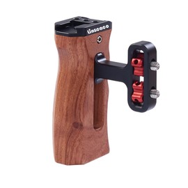 Universal Side Handle for Camera Cages, Adjustable Handgrip with Dual 1/4"-20 Screws, Ergonomic Design, Cold Shoe Mount, Lightweight for Mirrorless and DSLR Cameras