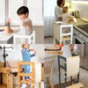 WOOD CITY Kitchen Stool Helper for Kids with Non-Slip Mat,