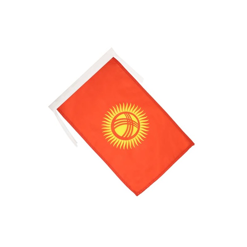 Kyrgyzstan Flag 18'' x 12'' cords - Kyrgystani SMALL flags