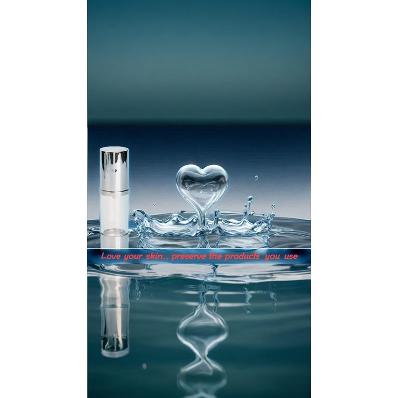 Honwor 2 Pcs Sterile Airless Pump Bottle 1 oz Refillable