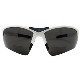Incredible Bargains The Jagger Bifocal Sun Reader Sport & Wrap-Around Safety Reading Sunglasses, + 2.50 White
