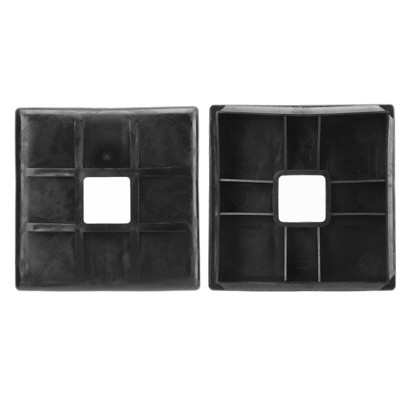 2 Pcs 4in Square Bumper Cap ABS Pipe Hole Plug