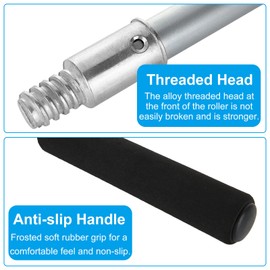 GOYADA 9 PCS Long Paint Roller Set, 4inch Paint Roller with Roller Sleeve, Ceiling Roller Long Roller for Painting, Mini Paint Roller Extension Handle Long Decorating Roller