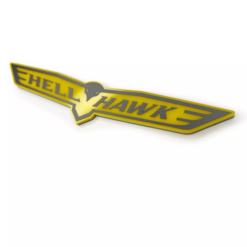 FMS Gear 1 Yellow HELLHAWK Emblem fits Jeep Trackhawk Grand