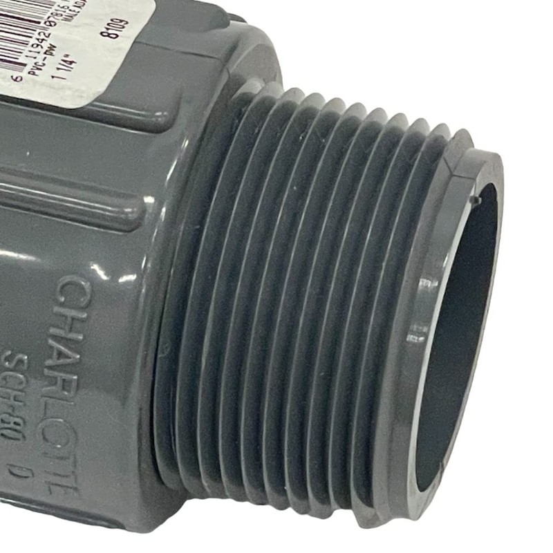 Charlotte Pipe 1-1/4 Sch80 MPT Adapter