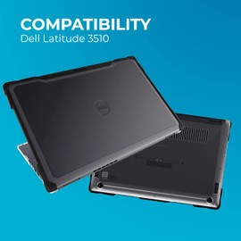 Gumdrop SlimTech Laptop Case Fits Dell Latitude 3510 (Clamshell). Designed for K-12 Students, Teachers and Classrooms – Drop Tested, Rugged, Shockproof Bumpers for Reliable Device Protection – Black