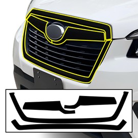 BOGAR TECH DESIGNS Front Chrome Delete Overlay Compatible with Subaru Forester 2019-2024, Gloss Black