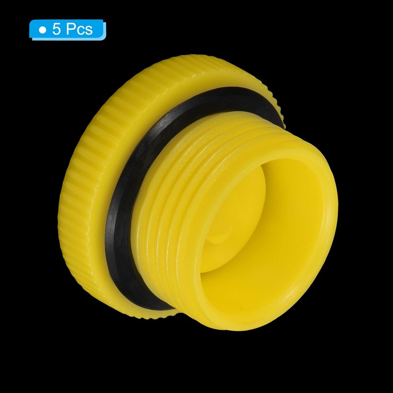 PATIKIL Retención Tapones M22x1.5, 5 Paquete PP Plástico Macho Roscado
