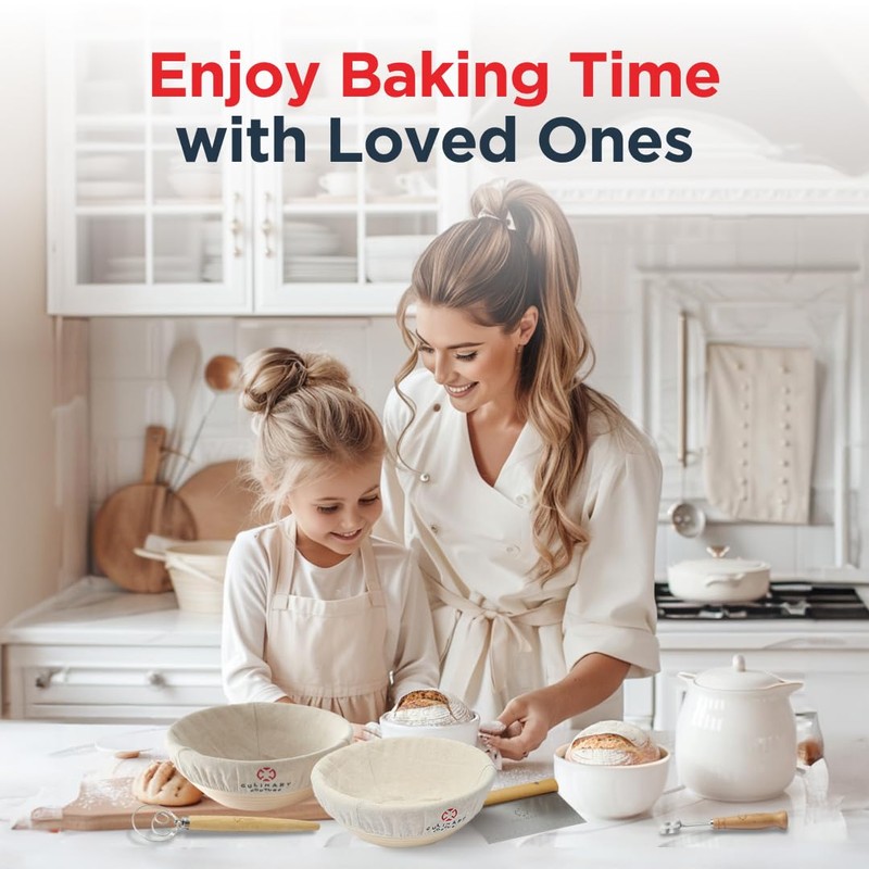 Bread Proofing Basket Set of 2 - Round 9" Sourdough