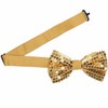 tiemart Gold Sequin Bow Tie