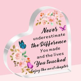 SDOFY Leaving Gifts for Women Acrylic Plaque Retirement Leaving Gifts Retirement Decorations New Job Gifts for Women Colleagues Friends Nurses Teacher