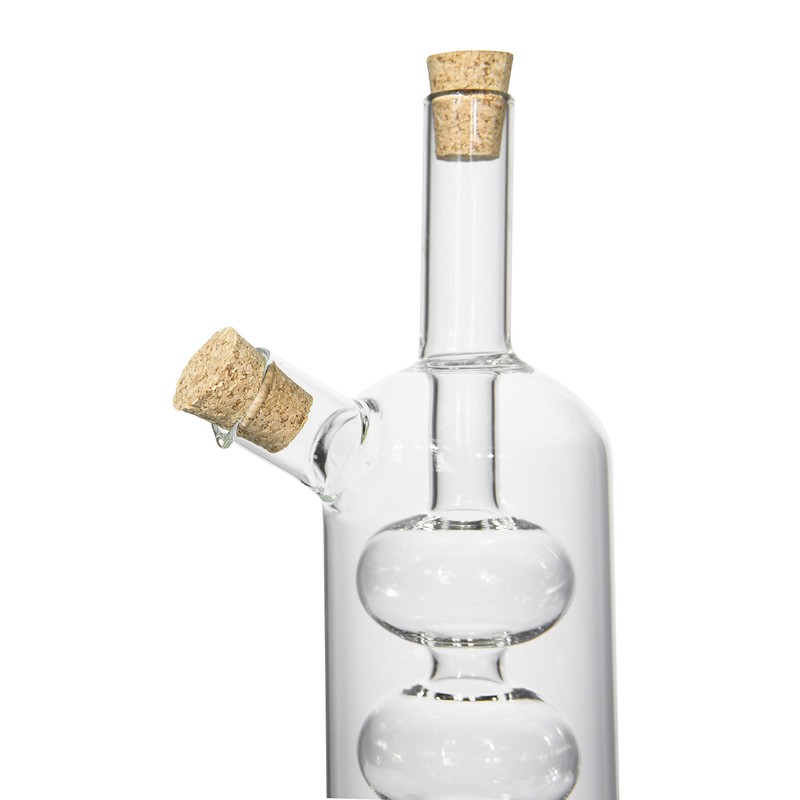 Creative Co-Op Hand-Blown Glass Oil and Vinegar Cruet