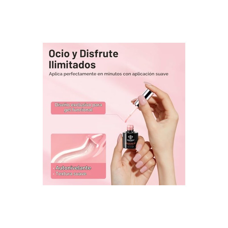 Gel constructor de uñas, 2 piezas de gel constructor transparente