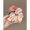Hair Scrunchies Camellia Elastic Hair Tie Stretchy Rubber Hairband Ponytail