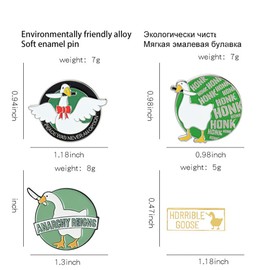 5 PCS Creative Cute Cartoon Big White Goose Shape Animal Alloy Brooch Ins Personality All-match Backpack Badge Clothing Pin Accessories Jewelry Gift