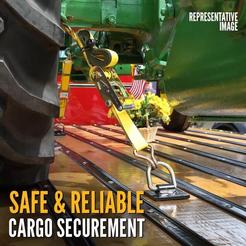 INDUSAFE 2''X10' Heavy Duty Ratchet Strap, 12000LBS Tie Down Straps