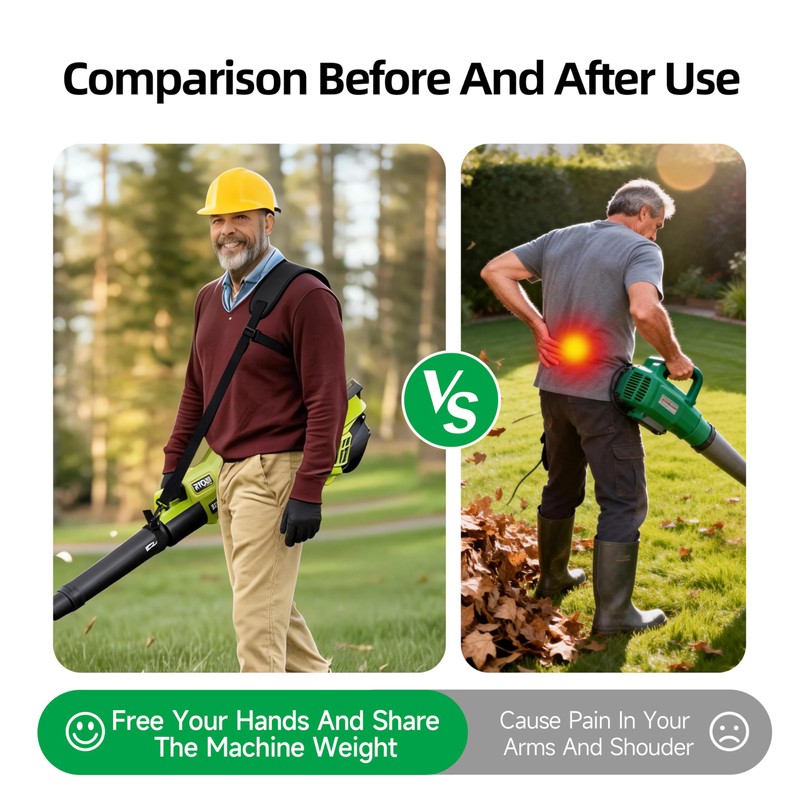 Universal Leaf Blower & Trimmer Shoulder Strap - Adjustable Design