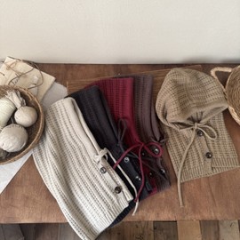 Trendy Kids' Integrated Hat and Scarf Balaclava for Autumn/Winter lf2096 - Free Size 48-54cm Khaki 3ea