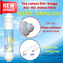 Puroflo ERO 5 pc Reverse Osmosis Filters 1 Year Set, Under Sink RO Water Filter System Kit Compatible with Most 10" Water Filtration System w/Water Filter Wrench