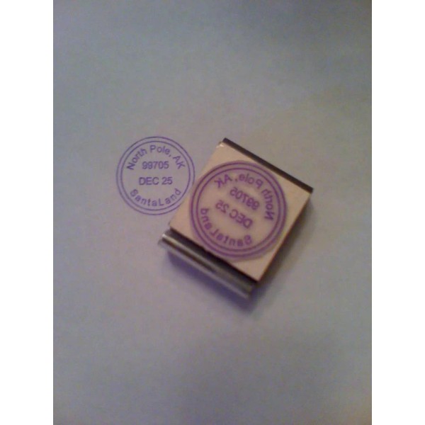 Amazing Arts Christmas Santa North Pole 99705 Postmark rubber stamp