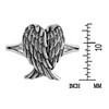 Heavenly Love Folded Angel Wings .925 Sterling Silver Ring (7)