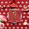 Horaldaily Valentine Tablecloth 60×104 Inch Rectangular, Cotton Candy Love Red