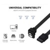 KUYIA SATA Cable 3.35 cm Straight to 90 Degree Right