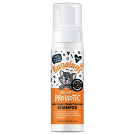 Bugalugs No Rinse Cat Shampoo for Itchy Skin with Prebiotics, Postbiotics & Probiotics for cats - kitten shampoo and cat shampoo for indoor cats for sensitive skin supports your pets Microbiome