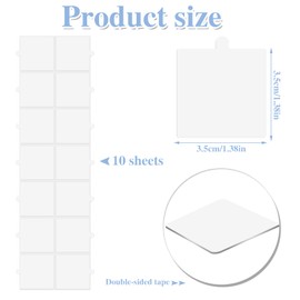 140 Pack Double Sided Tape for Acoustic Panels, Transparent Acoustic Foam Adhesive Heavy Duty Wall Mounting Squares for Sound Proof Foam Panels, 1.4 inch