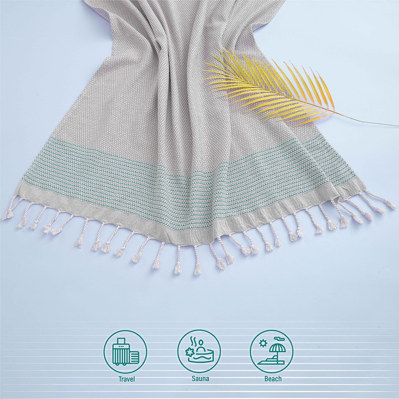 Turquoise Home Beach Towel XL Hammam Towel Sauna Towel Large