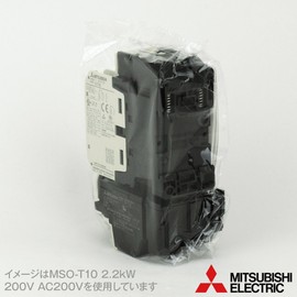 Mitsubishi Electric MSO-T10 1.5 kW 200 V AC 200 V 1a Non-reversible electromagnetic switch (Main circuit voltage 200V) (Operating voltage: AC200V) (Auxiliary contact 1a) (Screw, DIN rail mounted) NN