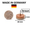 High Quality Felt Glides with Nails, 5 mm Thickness –