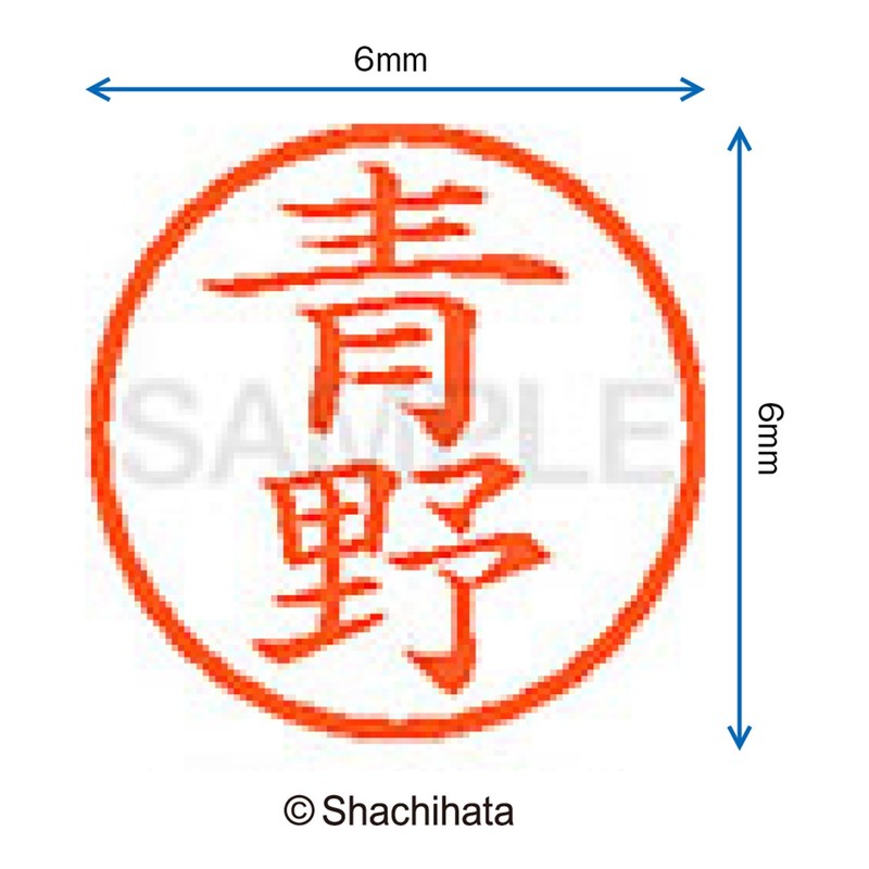 Shachihata Stamp Name 6 Correction Stamp XL - 6 Stamp