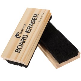Tofficu 2Pcs Chalkboard Eraser for Blackboard: Wooden Black Board Eraser, Premium Felt Chalk Eraser, Campus Style Whiteboard Eraser, Wood Whiteboard Erasers for Classroom Home Office