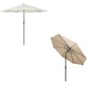 OLILAWN Outdoor Table Umbrella with Push Button Tilt and Crank(Without