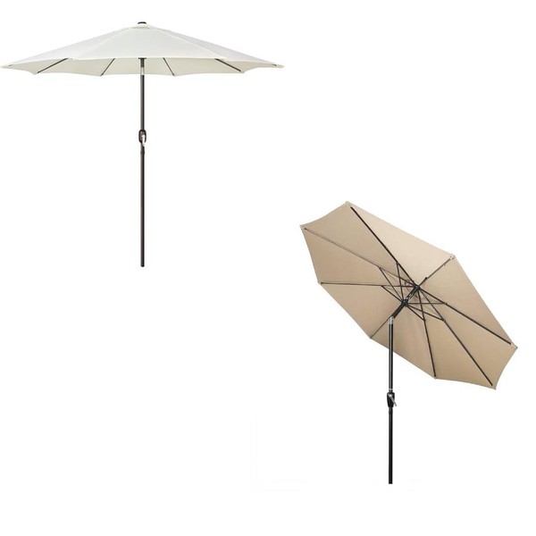 OLILAWN Outdoor Table Umbrella with Push Button Tilt and Crank(Without